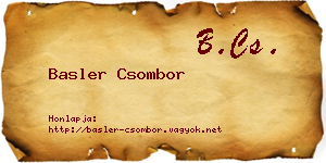 Basler Csombor névjegykártya